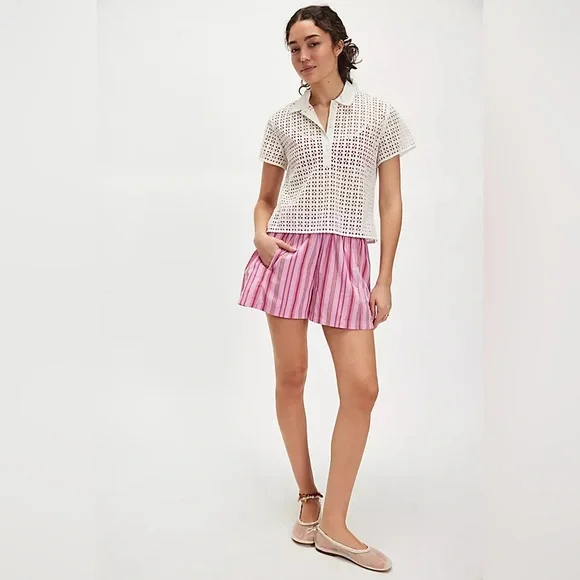 FREE PEOPLE GET FREE PULL ON STRIPED SHORTS - Picture 7 of 9